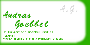andras goebbel business card
